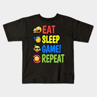 EAT. SLEEP. GAME! REPEAT. Kids T-Shirt